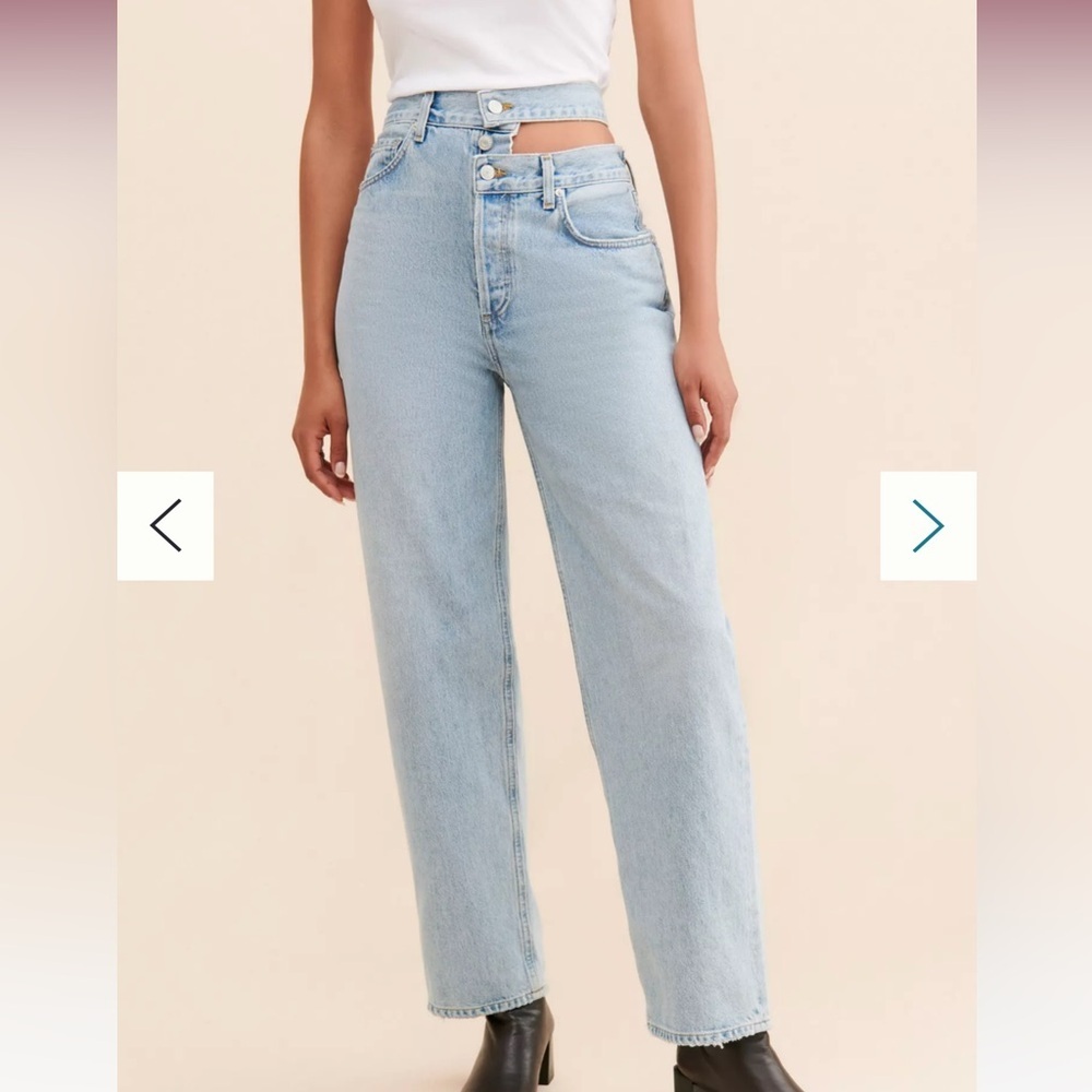 Agolde High-Rise Broken Waistband Jeans